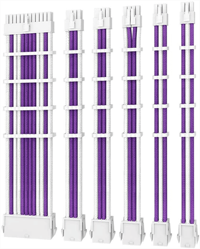 כבלים מאריכים Antec Sleeved extension Cable Kit Purple/White