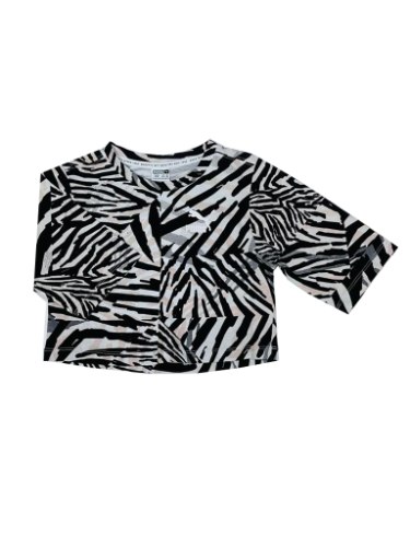 חולצת קרופ PUMA הדפס זברה שחור 4-16