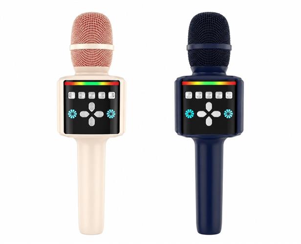 מיקרופון קריוקי Bluetooth L666 עם רמקול מובנה, תאורת RGB ואפקטים קוליים