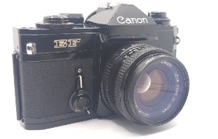 Canon EF 424058+ canon FD lens 50 1.8  424058 מצלמת פילם