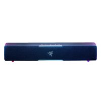 סאונדבר Razer Leviathan V2X – מכשיר שמע שחור עם לוגו רייזר בחזית ותאורת RGB צבעונית Bluetooth