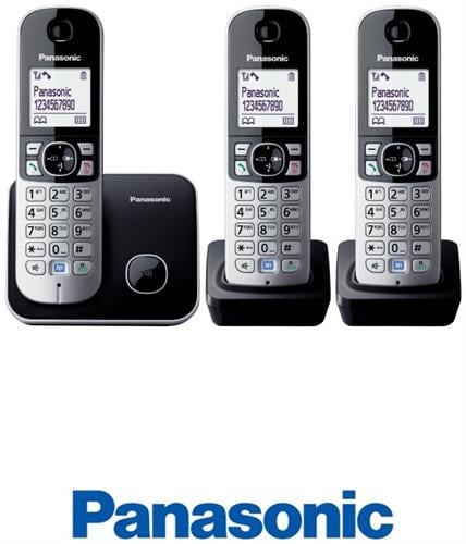 Panasonic טלפון אלחוטי + 2 שלוחות דגם KXTG6813MBB
