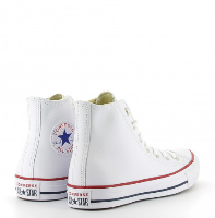 סניקרס אולסטאר עור - converse chuck taylor all star hi leather, לבן