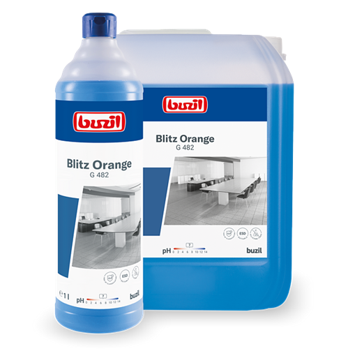חומר ניקוי כללי בניחוח תפוז ⁦Buzil Blitz Orange G 482⁩ ‏| ⁧1 ליטר⁩