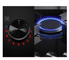 כיריים אינדוקציה משולבות גז 90 ס"מ AEG HDB95623NB שחור