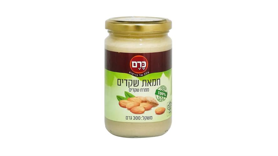 חמאת שקדים 100% טבעי 300 גרם