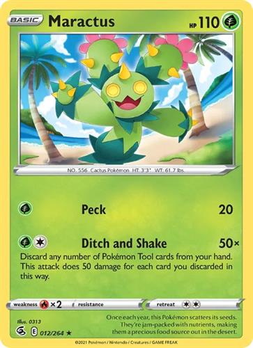 קלף בודד single פוקימון - maractus - Fusion Strike - 012/264
