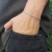 צמיד שרשרת לגבר מכסף סטרלינג 925