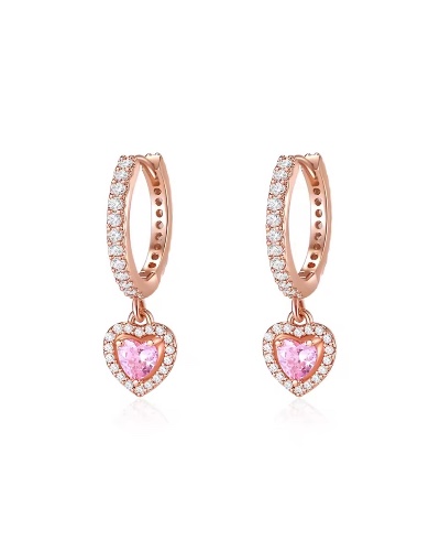 Libi Pink Earrings Rose Gold
