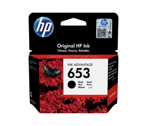 דיו למדפסת-מחסנית Ink Advantage מקורית שחור HP 653