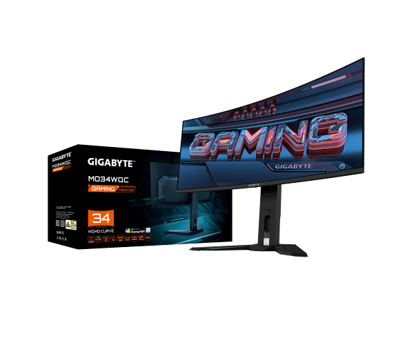 מסך קעור GIGABYTE MO34WQC2 Curved 2K WQHD 34 QD-OLED 0.03ms 240Hz