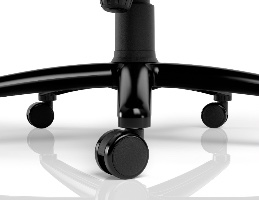 תקריב גלגלי כיסא Noblechairs EPIC TX בגוון Anthracite