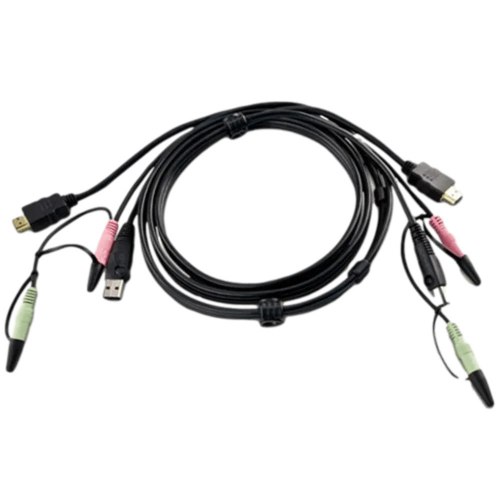 כבל KVM ‏HDMI/USB/Audio באורך 1.8 מטר ATEN 2L-7D02UH
