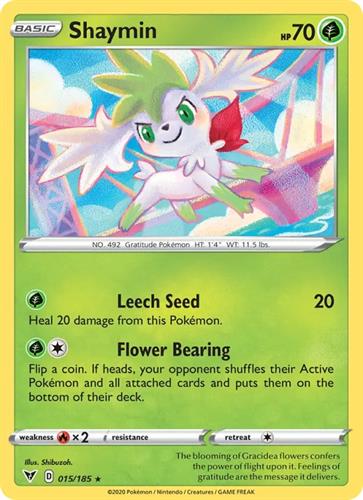 קלף בודד single פוקימון - shaymin - Vivid Voltage - 015/185