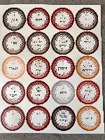 40 יח מדבקות תבלינים קוטר 4.5 ס"מ