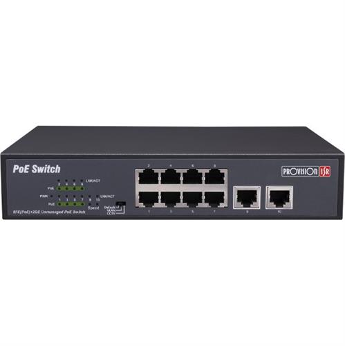 סוויץ' ל-8 ערוצים  Provison PoES-08120C plus 2 10/100 POE