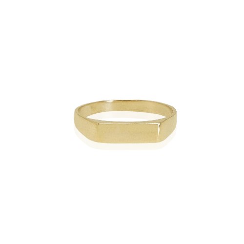 טבעת זהב לחריטה בזהב 14 קרט - טבעת שם - טבעת שמות ילדים