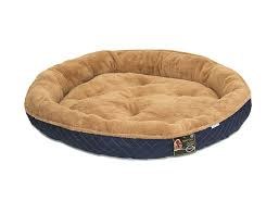 מיטה ענקית עגולה לכלב 120*120 ס"מ - AKC בצע כחול עם חום 
