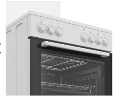 תנור משולב כיריים גז 60 ס"מ דגם FSE62122DWDSL בקו BEKO לבן