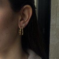 עגילי סאני | עגילי חישוק כפול