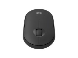 עכבר אלחוטי צבע גרפיט Logitech Pebble 2 M350s – בודד בצבע גרפיט מוצג מלמעלה על רקע לבן