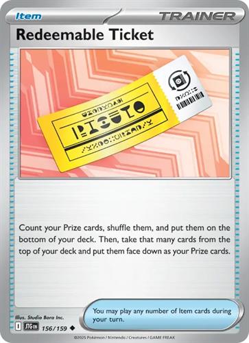 קלף בודד single פוקימון - redeemable ticket - Journey Together - 156/159