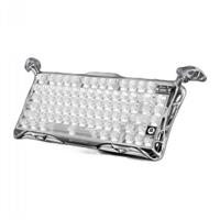 מקלדת גיימינג אלחוטית GravaStar Mercury K1 Pro Ghost Silver - ללא חריטה בעברית