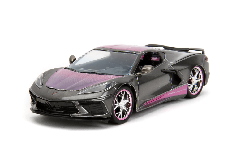 ג'אדה - פינק סליפס שברולט -  JADA TOYS Chevrolet Corvette Stingray Pink Slips 1:24