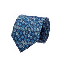 עניבה דגם פלחים כחול נייבי תכלת