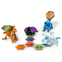 Bakugan Baku-Gear 4-Pack, Dragonoid Ultra with Baku-Gear and Howlkor Ultra