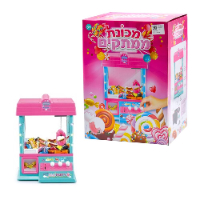 מכונת ממתקים ורודה מנגנת עם מנוף להרמת לממתקים - Clip Toys