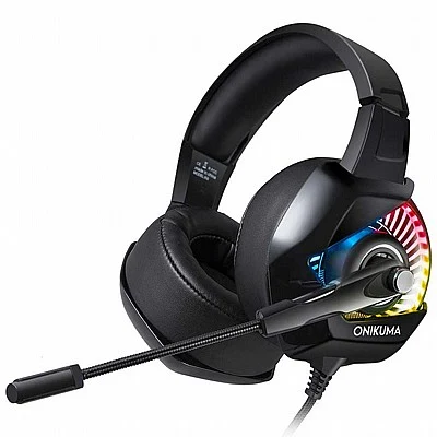 אוזניות גיימינג Onikuma K6 + מתאם