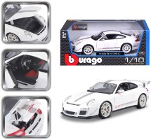 דגם מכונית בוראגו פורשה לבנה Bburago Porsche 911 GT3 RS 4.0 1/18