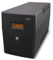 אל פסק אינטראקטיבי Armor Line 1000VA/600W – יחידת אל פסק שחורה עם מסך LCD וכפתור הפעלה בחזית