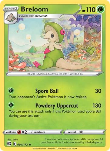 קלף בודד single פוקימון - breloom - Brilliant Stars - 004/172