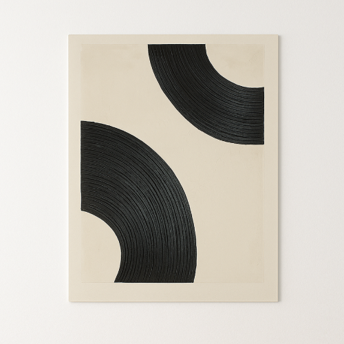 Minimalist Textured Arc Canvas