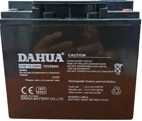 מצבר נטען 12V 20AH Dahua DHB12-20