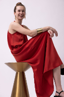 שמלת Zohara - אדום סאטן משי