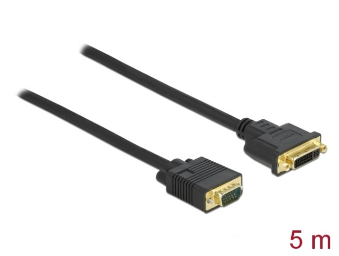 כבל מסך Delock Cable DVI 24+5 Female to VGA Male 5 m