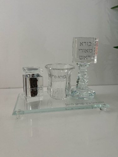 סט הבדלה קריסטל מהודר מלבני