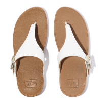 Fit Flop Lulu Crystal-Buckle Toe Post Sandals Urban White לולו קריסטל אבזם טו פוסט לבן