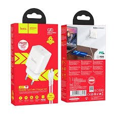 סט מטען Hoco N27 PD 20W – מתאם קיר עם USB-C וכבל טעינה 1 מטר – טעינה מהירה ובטוחה