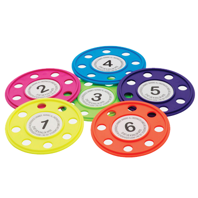 6 דיסקיות צלילה צבעוניות לבריכה