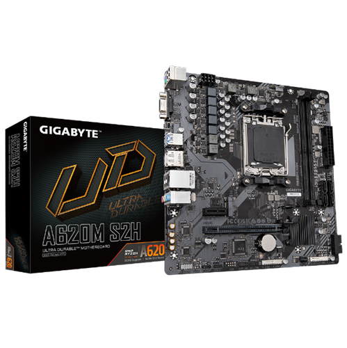 לוח למעבדי Gigabyte A620M S2H DDR5 Micro-Atx DP HDMI VGA AM5 AMD