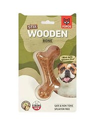 פופוס סטיקס צעצוע עץ בצורת עצם לכלבים