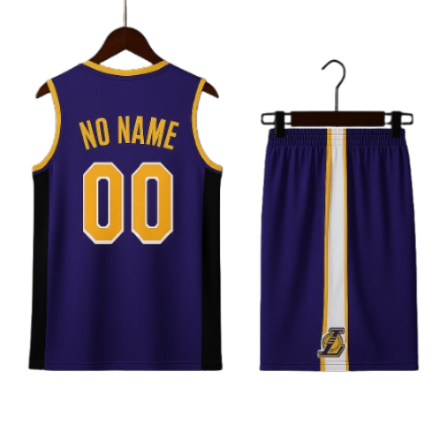 סט כדורסל בעיצוב Los Angeles Lakers – שם ומספר בהתאמה אישית | לילדים