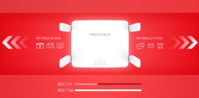 ראוטר Mercusys AC1200 Wireless Dual Band AC10 – ראוטר לבן עם אנטנות מורחבות ונתוני מהירות עבור