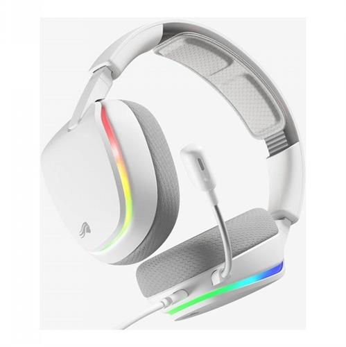 אוזניות גיימרים חוטיות Glorious GHS Eternal RGB לבן