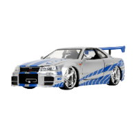 ג'אדה מהיר ועצבני - ניסאן ג'י טי אר - 1:24 (Jada Toys Fast & Furious Brian’s Nissan GT-R (BNR35