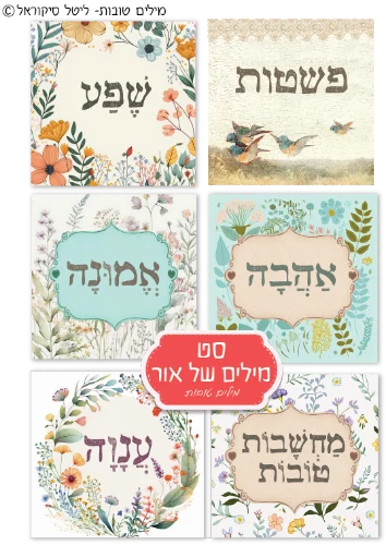 סט בלוקים- מילים של אור
